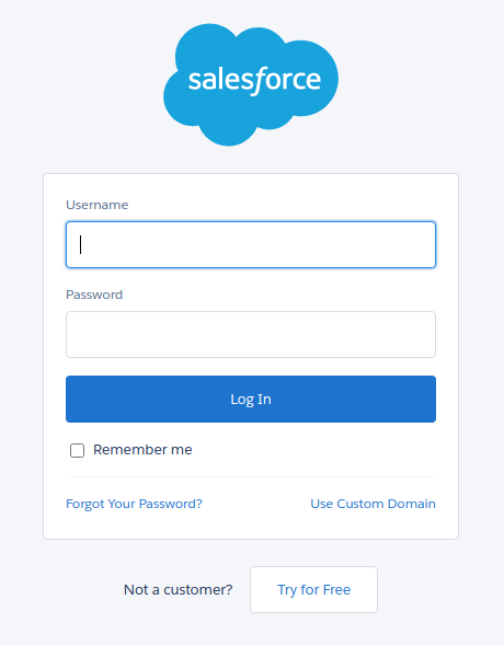 Salesforce OAuth2 Login Page
